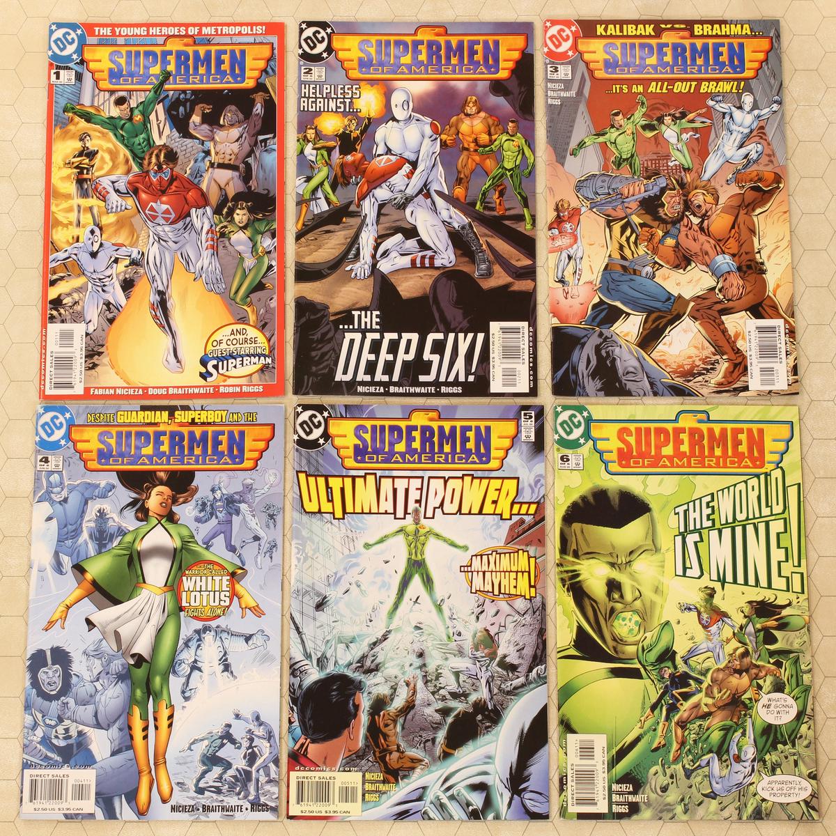 SUPERMEN OF AMERICA #1 – 6 (2000) COMPLETE SET   (DC Comics lot)!