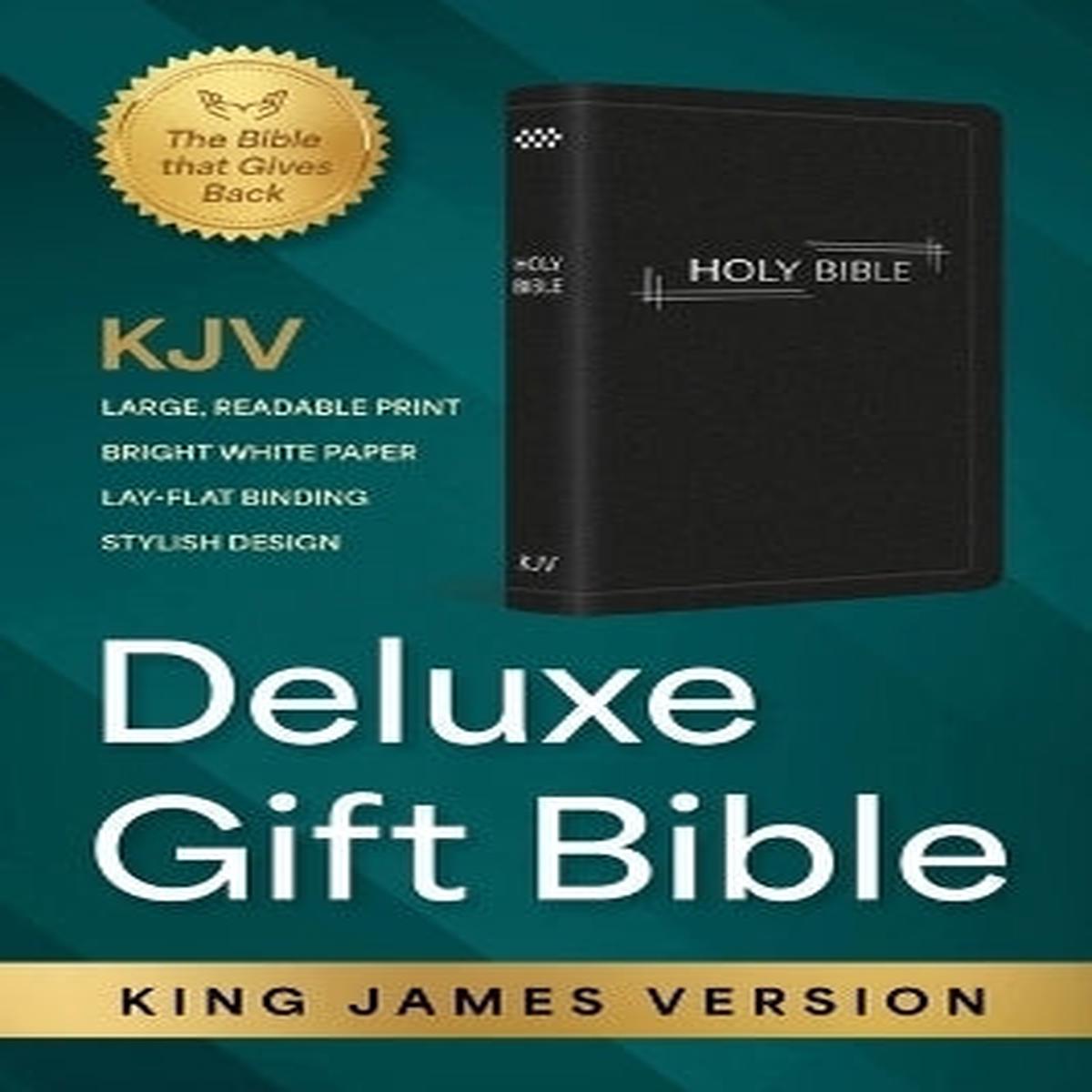 Kjv Deluxe Gift Bible Black Luxury Faux Leather