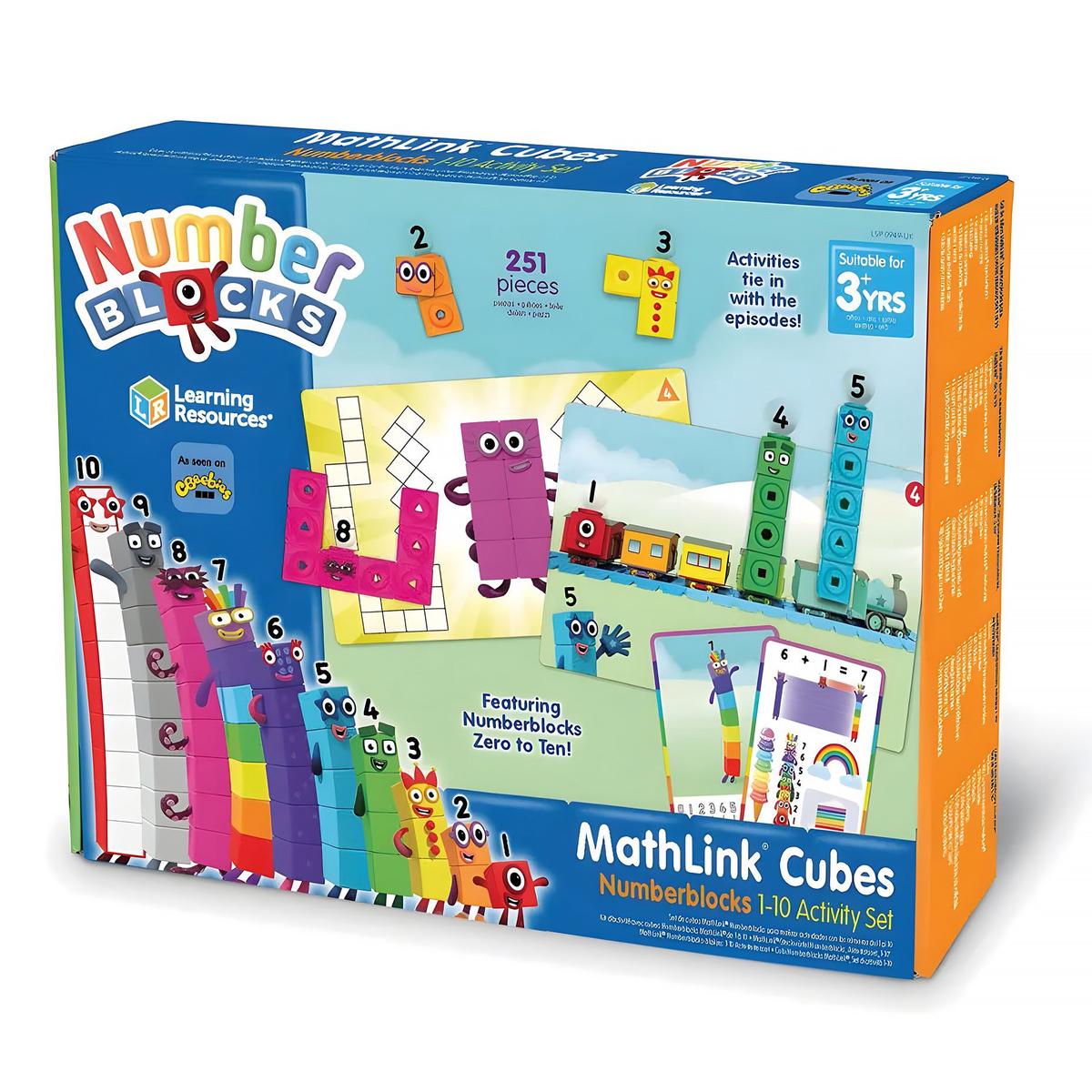Learning Resources Mathlink Cubes Numberblocks 1-10 Activity Set
