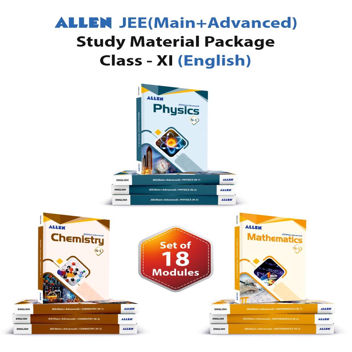 ALLEN 11th JEE MAIN+ADVANCED Study Material Package in English | Nurture