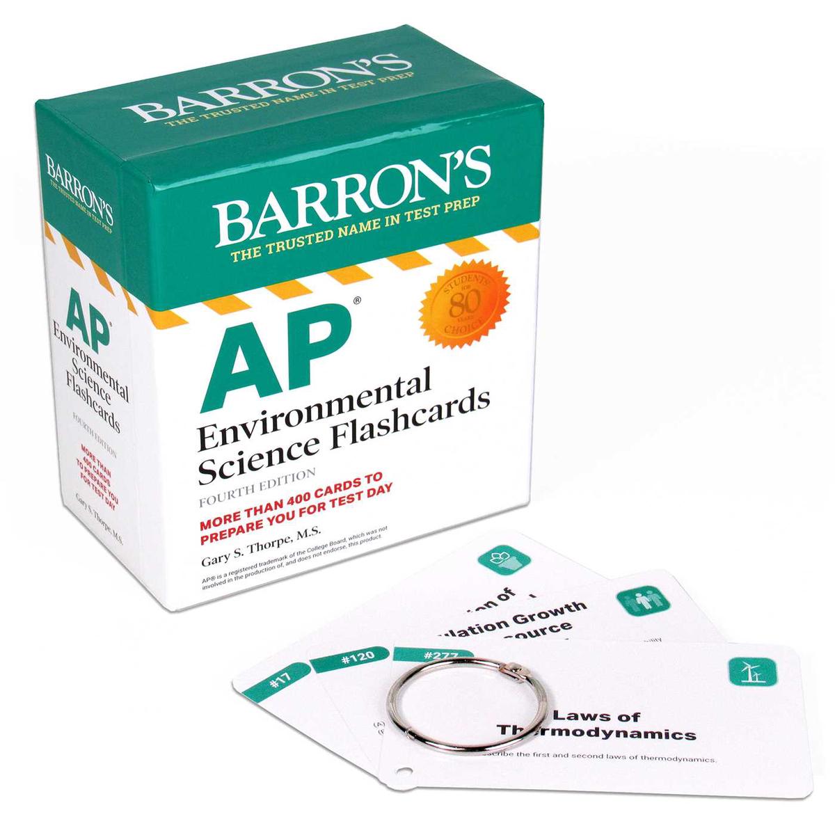 AP Environmental Science Flashcards, Fourth Edition: Up-to-Date Review + Sorting Ring for Custom Study