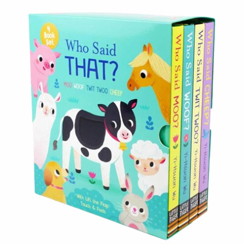 Who Said That Series Lift the Flap Touch and Feel 4 Books Collection Set