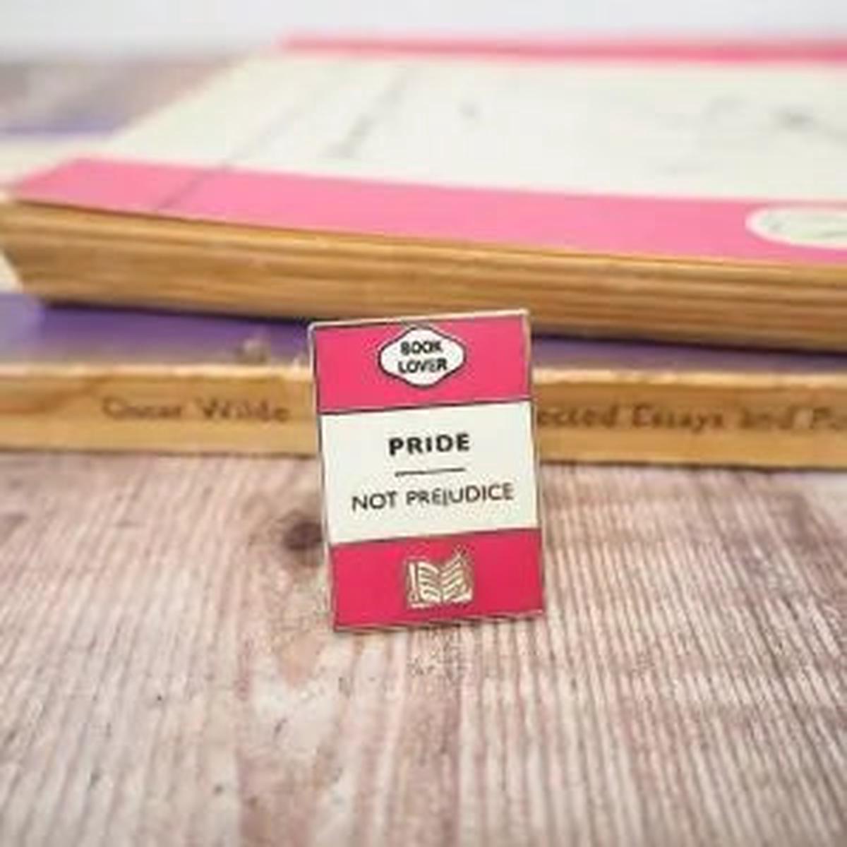 'Pride Not Prejudice' Enamel Pin Badge by Literary Emporium