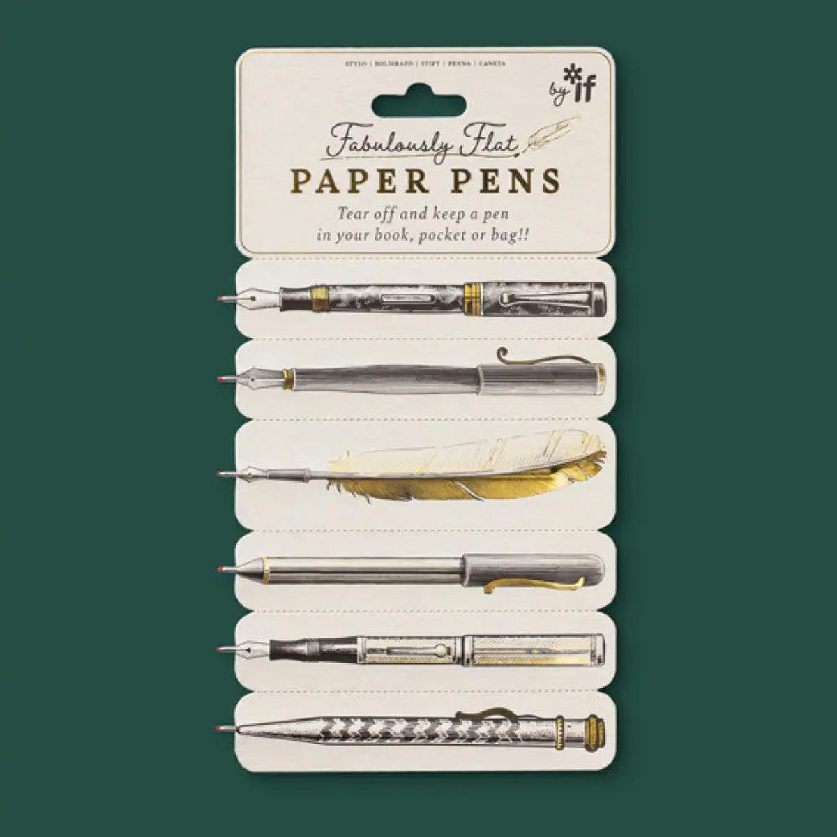 Fabulously Flat Paper Pens and Bookmarks