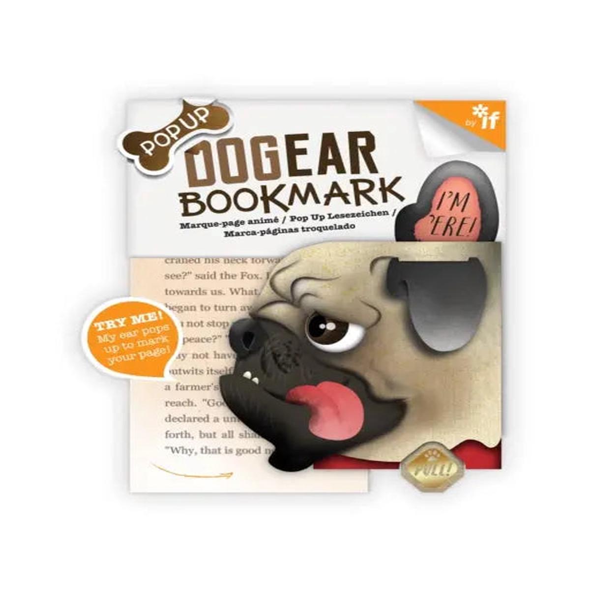 Dog Ear Pop Up Bookmarks - Doug (Pug)