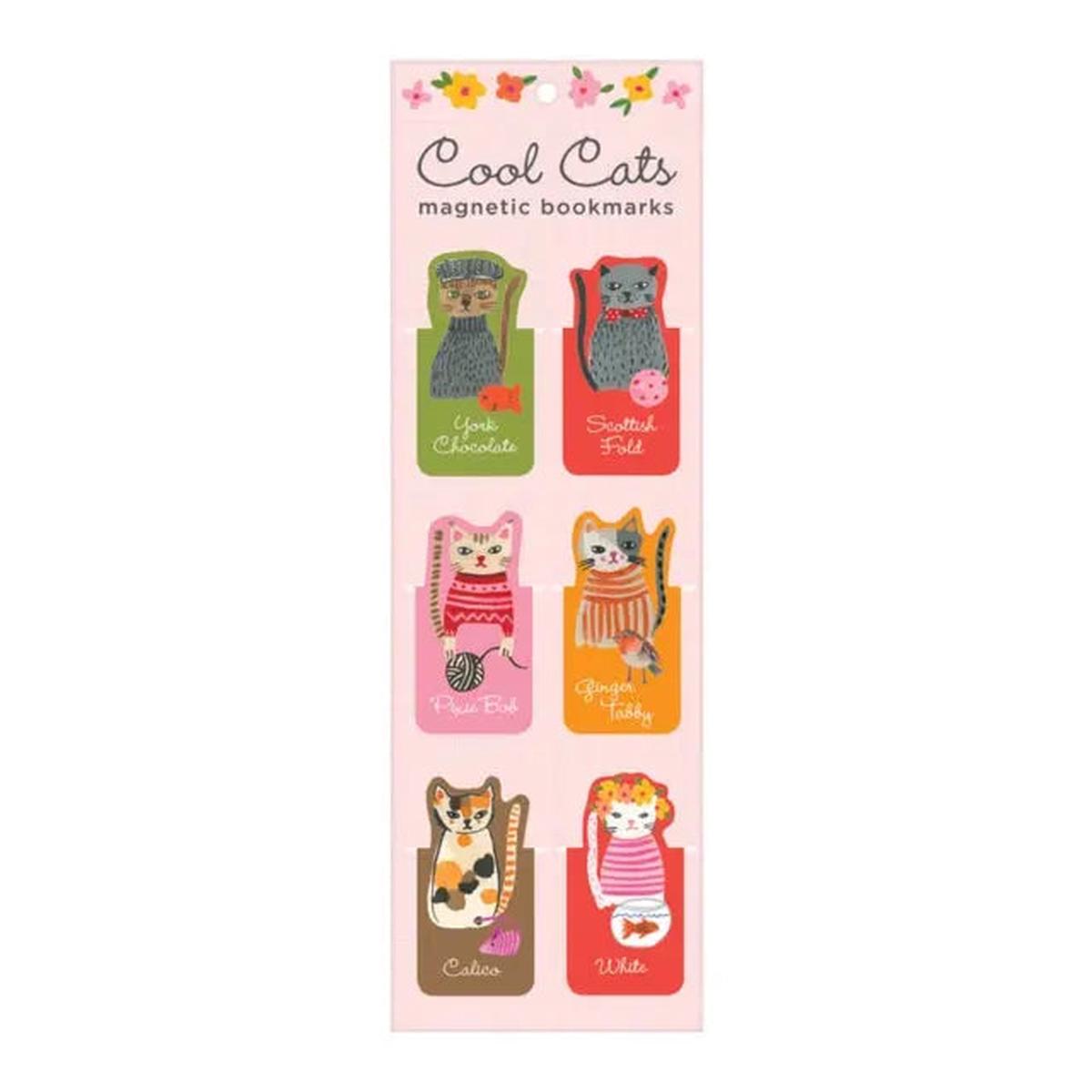 Cool Cats Magnetic Bookmarks by Galison, Gavin, Carolyn