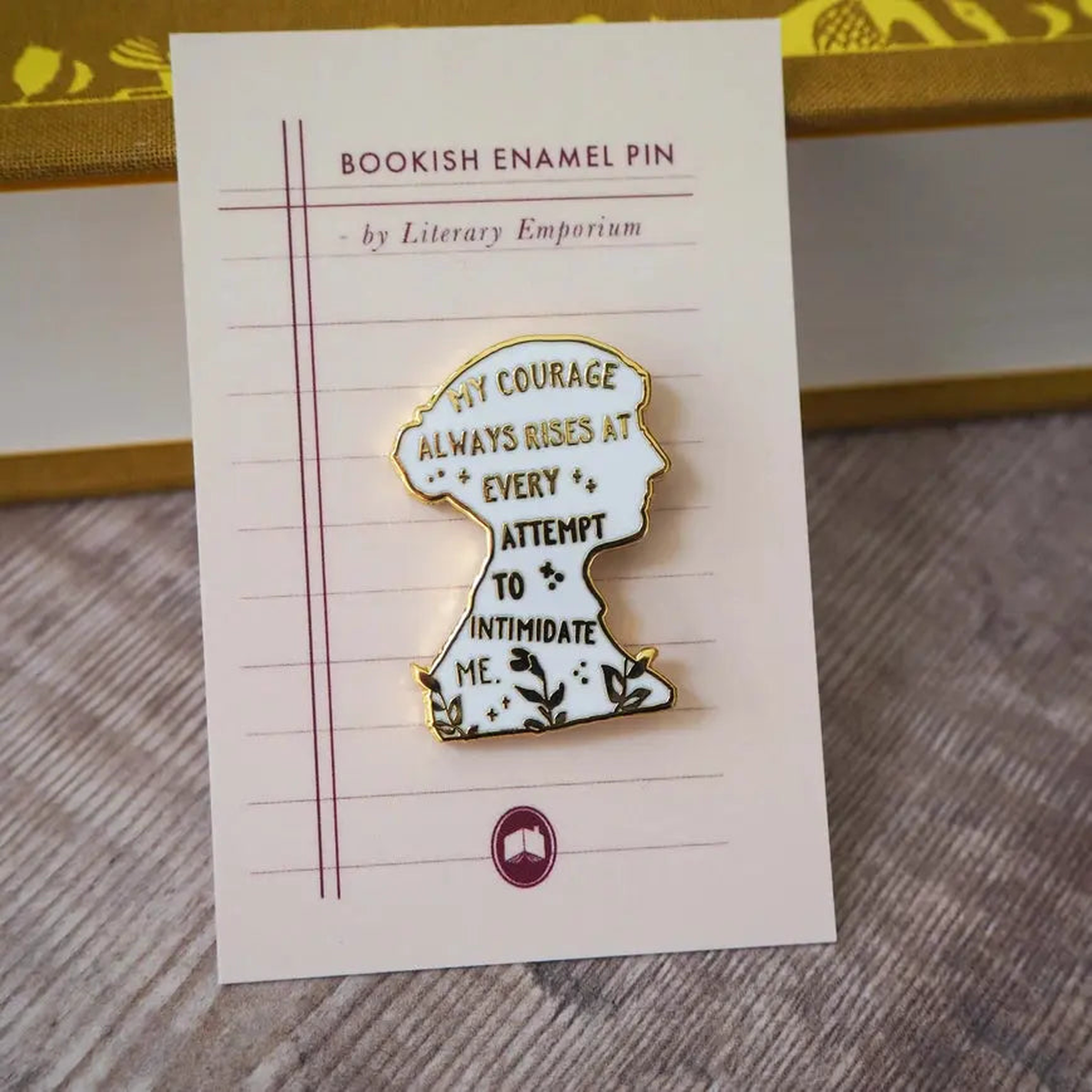 Pride & Prejudice Jane Austen Book Lover Enamel Pin Badge by Literary Emporium